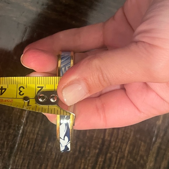 Hermes Gold & Blue Bangle - Picture 6 of 6